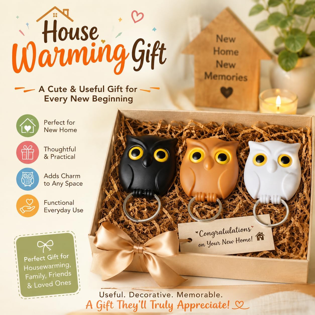 Magnetic Owl Key Holder