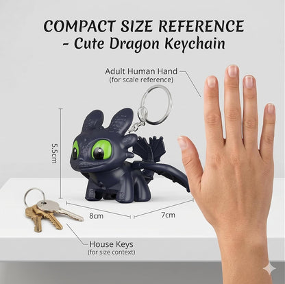 LED Moving Wings Dragon Keychain