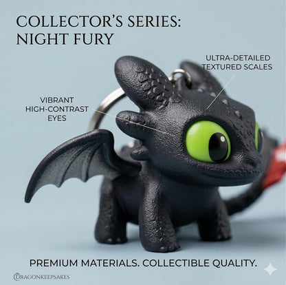LED Moving Wings Dragon Keychain