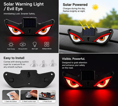 Solar Evil Eye LED Car Warning Light