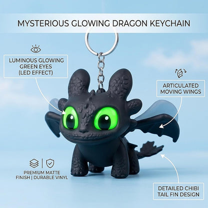 LED Moving Wings Dragon Keychain